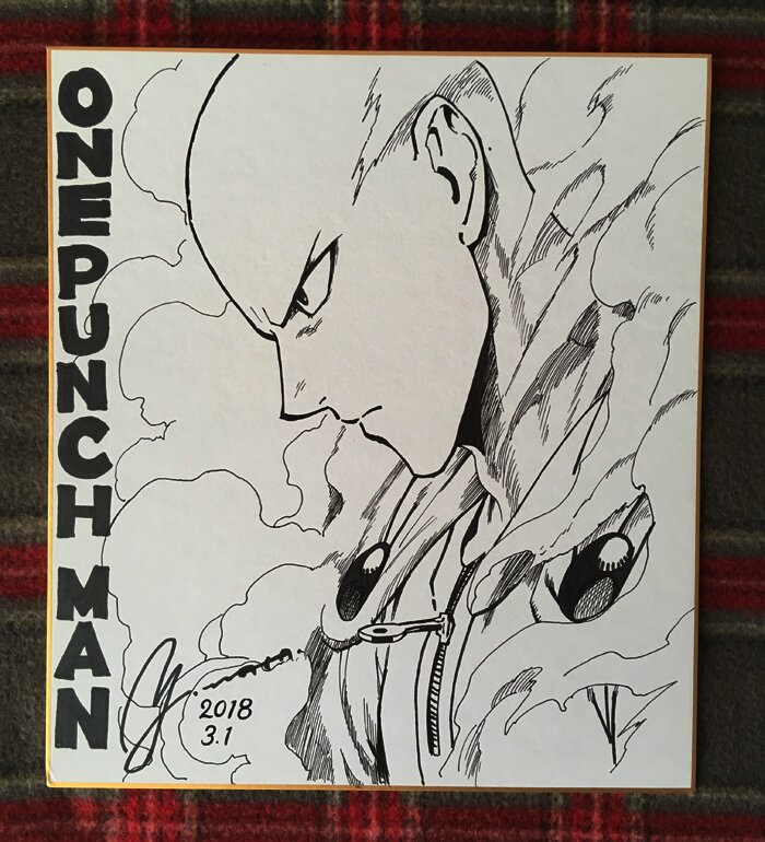 Yusuke Murata counterfeit FAKE shikishi educational reference album cover — known or suspected fakes for comparison study