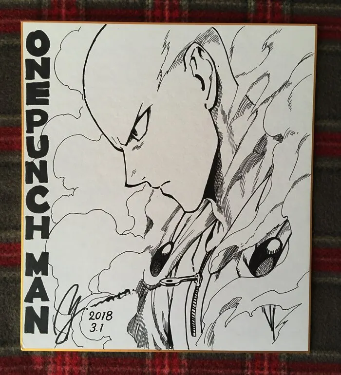 Yusuke Murata counterfeit FAKE shikishi educational reference album cover — known or suspected fakes for comparison study