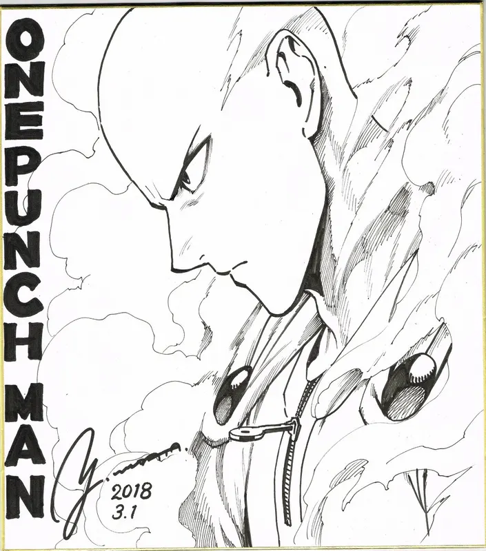 Yusuke Murata authentic REAL shikishi educational reference album cover — genuine examples for authenticity study