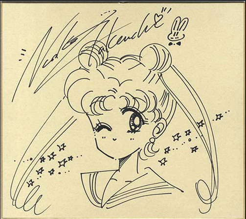 Naoko Takeuchi authentic REAL shikishi educational reference album cover — genuine examples for authenticity study