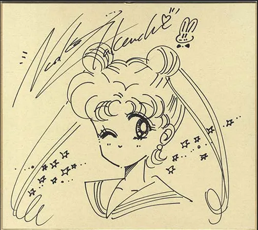 Naoko Takeuchi authentic REAL shikishi educational reference album cover — genuine examples for authenticity study