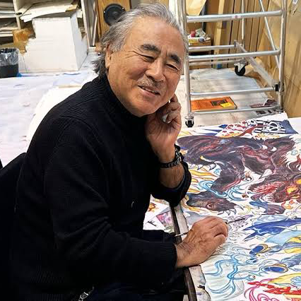Yoshitaka Amano shikishi educational album cover — authentic vs counterfeit reference gallery (non-commercial study archive)