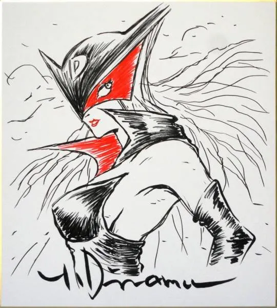 Yoshitaka Amano counterfeit FAKE shikishi educational reference album cover — known or suspected fakes for comparison study