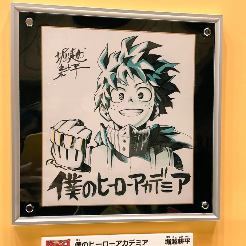 Kohei Horikoshi authentic REAL shikishi educational reference album cover — genuine examples for authenticity study