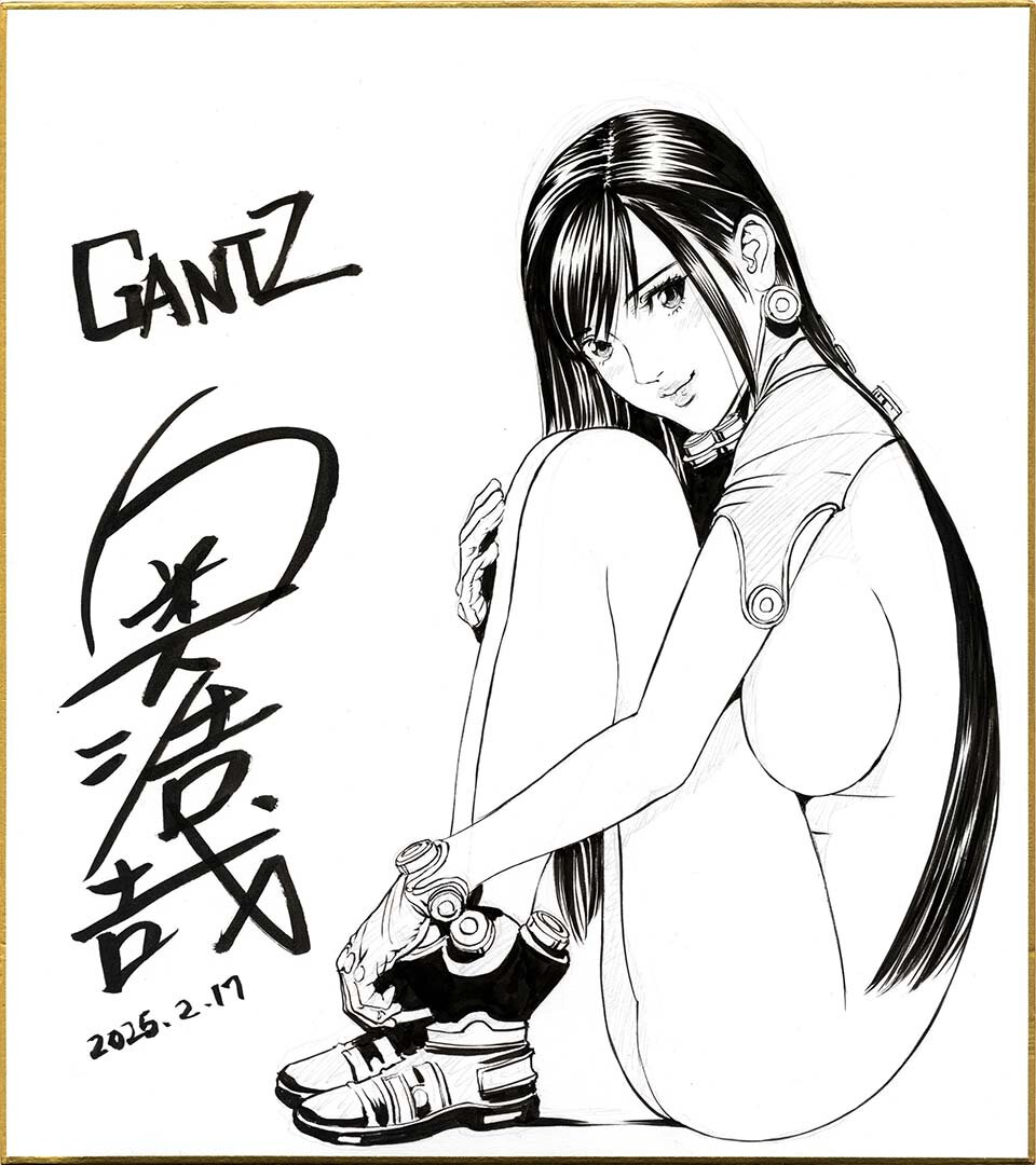 Hiroya OKU authentic REAL shikishi educational reference album cover — genuine examples for authenticity study