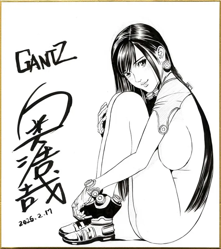 Hiroya OKU authentic REAL shikishi educational reference album cover — genuine examples for authenticity study