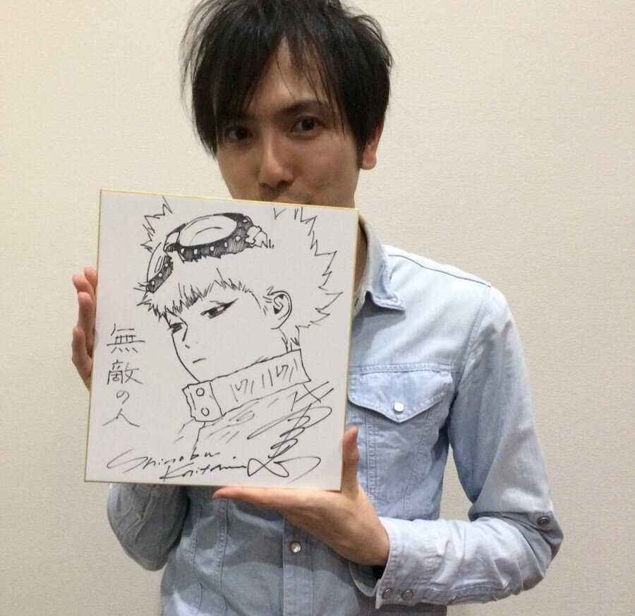 Kaitani Shinobu shikishi educational album cover — authentic vs counterfeit reference gallery (non-commercial study archive)