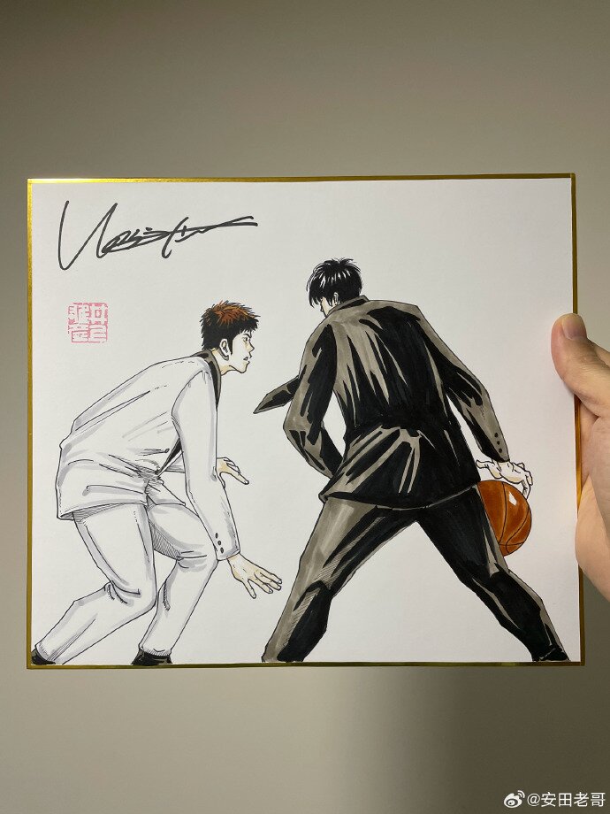 Educational counterfeit reference image (02e60300gy1hltjqnj936j22c03407wi). — educational counterfeit (FAKE) shikishi reference associated with Takehiko Inoue