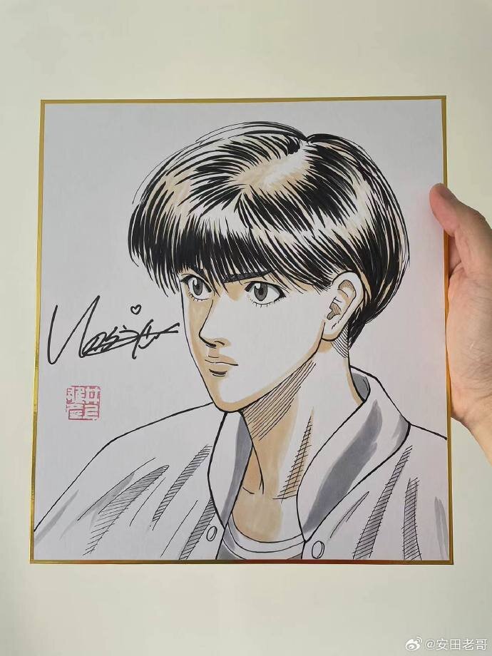 Educational counterfeit reference image (02e60300gy1hfzowa7q9gj20zk1bf43r). — educational counterfeit (FAKE) shikishi reference associated with Takehiko Inoue