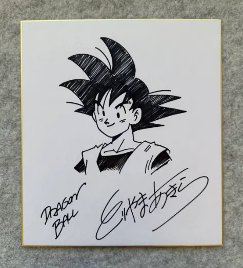 Educational counterfeit reference image (Screenshot 2024-01-24 021626). — educational counterfeit (FAKE) shikishi reference associated with Akira Toriyama