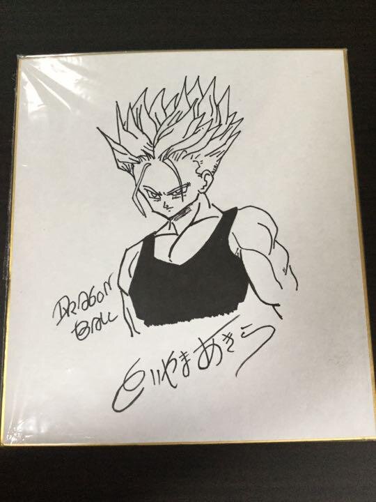 Educational counterfeit reference image (TdEet66k_o). — educational counterfeit (FAKE) shikishi reference associated with Akira Toriyama