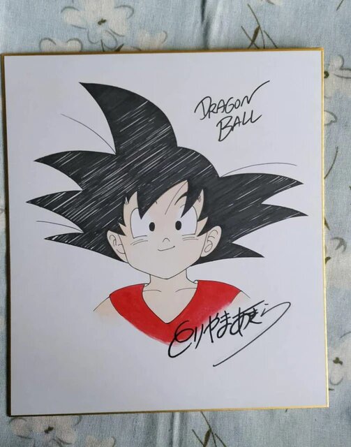 Educational counterfeit reference image (H0f7ab47e5f304d969ad24386ce4d4e6bF.jpg_640x640Q90.jpg_). — educational counterfeit (FAKE) shikishi reference associated with Akira Toriyama