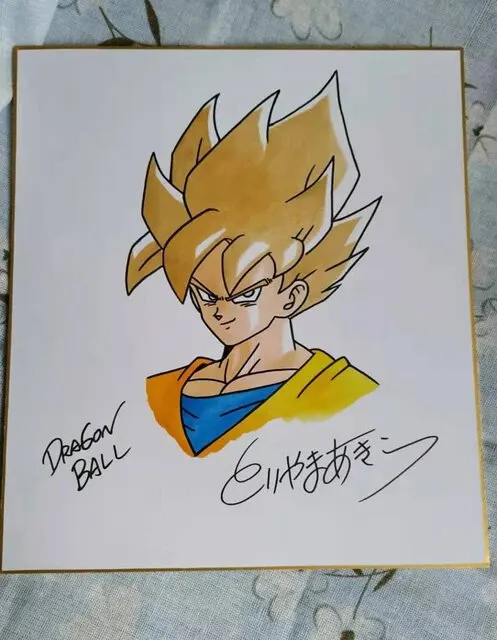 Educational counterfeit reference image (Hf4e1b5c46e79447982f10b090df6fa59C.jpg_640x640Q90.jpg_). — educational counterfeit (FAKE) shikishi reference associated with Akira Toriyama