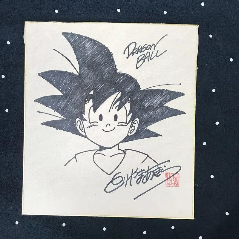 Educational counterfeit reference image (s-l1200). — educational counterfeit (FAKE) shikishi reference associated with Akira Toriyama