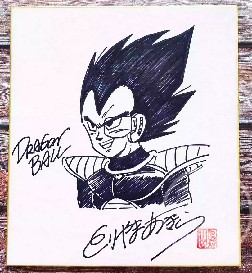 Educational counterfeit reference image (Screenshot 2024-01-24 151540). — educational counterfeit (FAKE) shikishi reference associated with Akira Toriyama