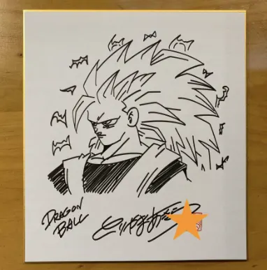 Educational counterfeit reference image (Screenshot 2024-01-24 022157). — educational counterfeit (FAKE) shikishi reference associated with Akira Toriyama