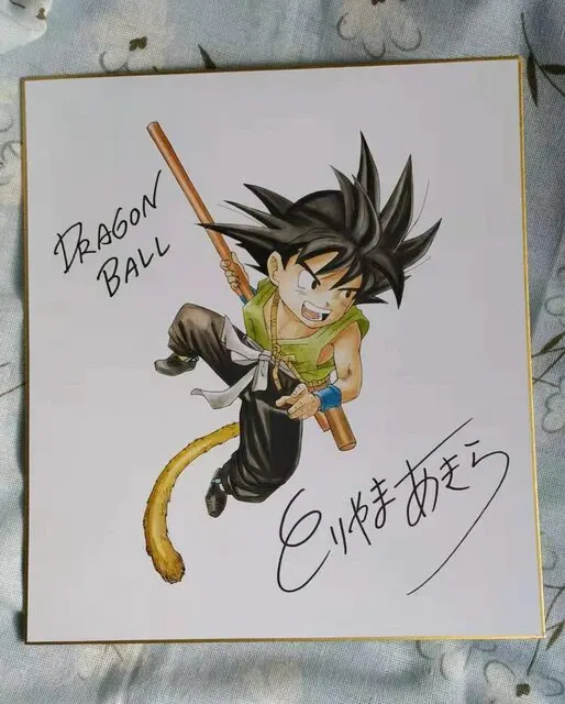 Educational counterfeit reference image (Hbafafe88e72346fa9517c37c665c3157v.jpg_640x640Q90.jpg_). — educational counterfeit (FAKE) shikishi reference associated with Akira Toriyama