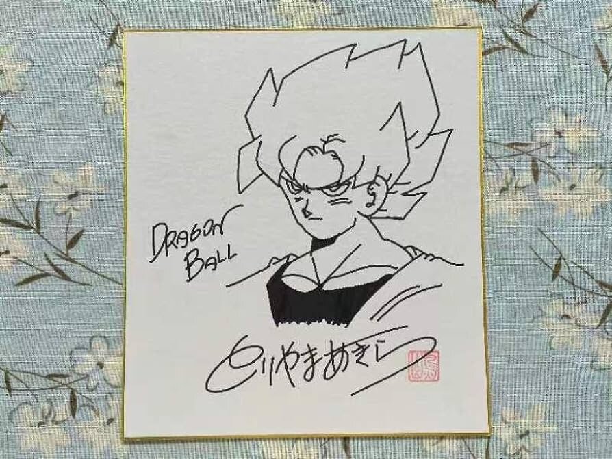Educational counterfeit reference image (61fJvLSFk9L._AC_UF894,1000_QL80_). — educational counterfeit (FAKE) shikishi reference associated with Akira Toriyama
