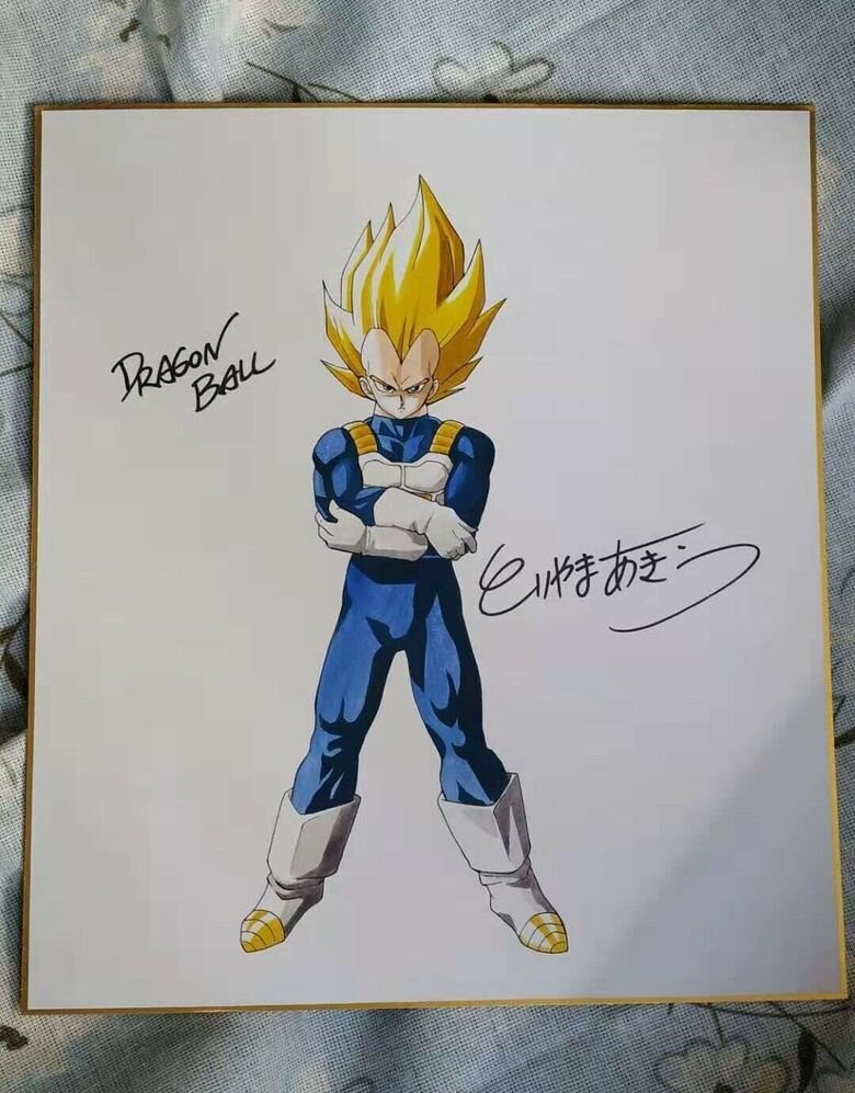 Educational counterfeit reference image (01b97c2733d79c55c463393a0bd2eb87). — educational counterfeit (FAKE) shikishi reference associated with Akira Toriyama