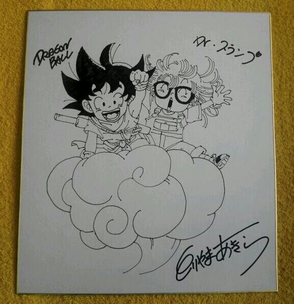 Educational counterfeit reference image (n133043481.1). — educational counterfeit (FAKE) shikishi reference associated with Akira Toriyama