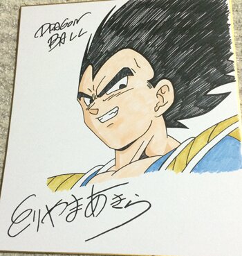 Educational counterfeit reference image (b166075633.1). — educational counterfeit (FAKE) shikishi reference associated with Akira Toriyama