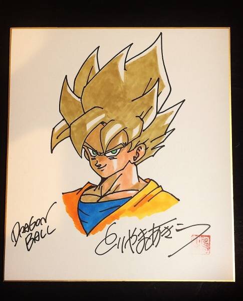 Educational counterfeit reference image (d166600013.1). — educational counterfeit (FAKE) shikishi reference associated with Akira Toriyama