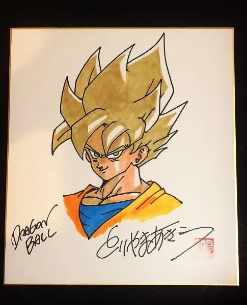 Educational counterfeit reference image (d166600013.1). — educational counterfeit (FAKE) shikishi reference associated with Akira Toriyama