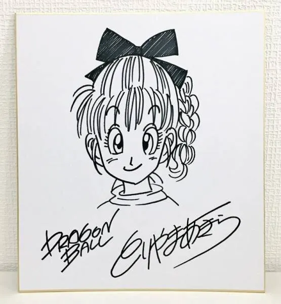 Educational counterfeit reference image (b254007004.1). — educational counterfeit (FAKE) shikishi reference associated with Akira Toriyama