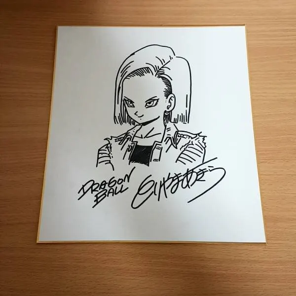 Educational counterfeit reference image (v498741977.1). — educational counterfeit (FAKE) shikishi reference associated with Akira Toriyama