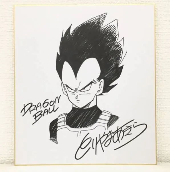 Educational counterfeit reference image (e227766704.1). — educational counterfeit (FAKE) shikishi reference associated with Akira Toriyama