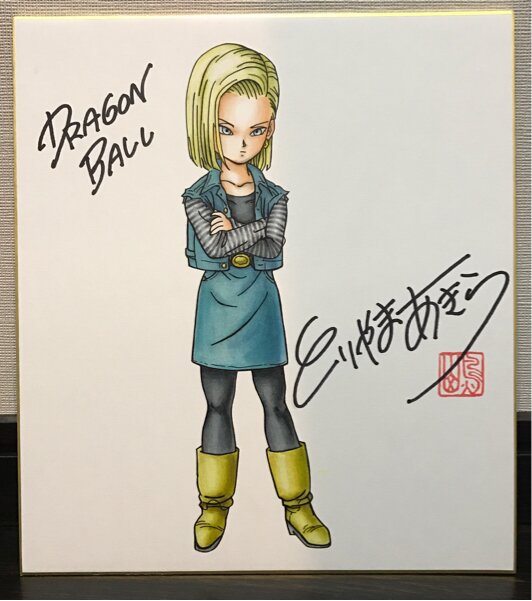 Educational counterfeit reference image (h276554886.1). — educational counterfeit (FAKE) shikishi reference associated with Akira Toriyama