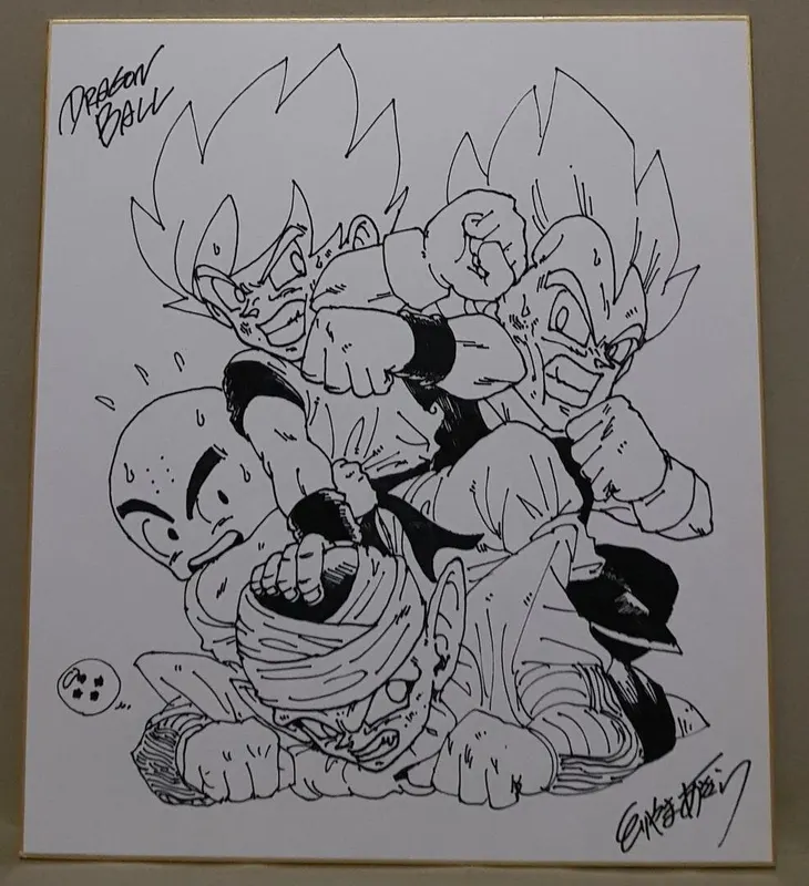 Educational counterfeit reference image (1_cd3e67ecd98d7adaa7d2ee2defe45a53). — educational counterfeit (FAKE) shikishi reference associated with Akira Toriyama