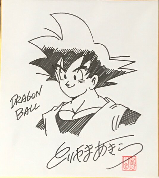 Educational counterfeit reference image (w162775757.2). — educational counterfeit (FAKE) shikishi reference associated with Akira Toriyama