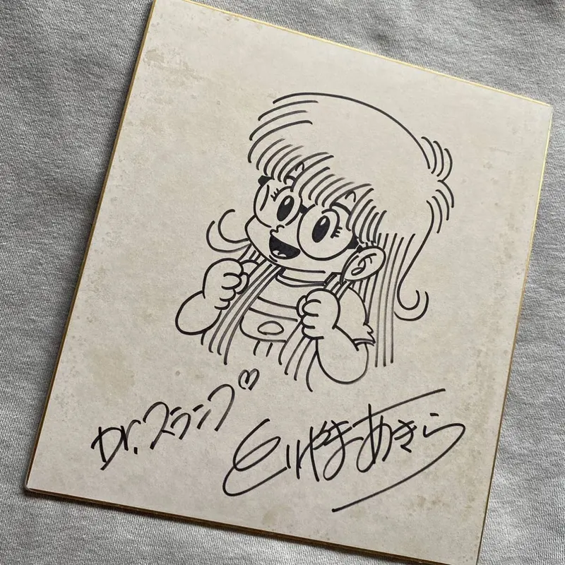 Educational counterfeit reference image (r451929383.1). — educational counterfeit (FAKE) shikishi reference associated with Akira Toriyama