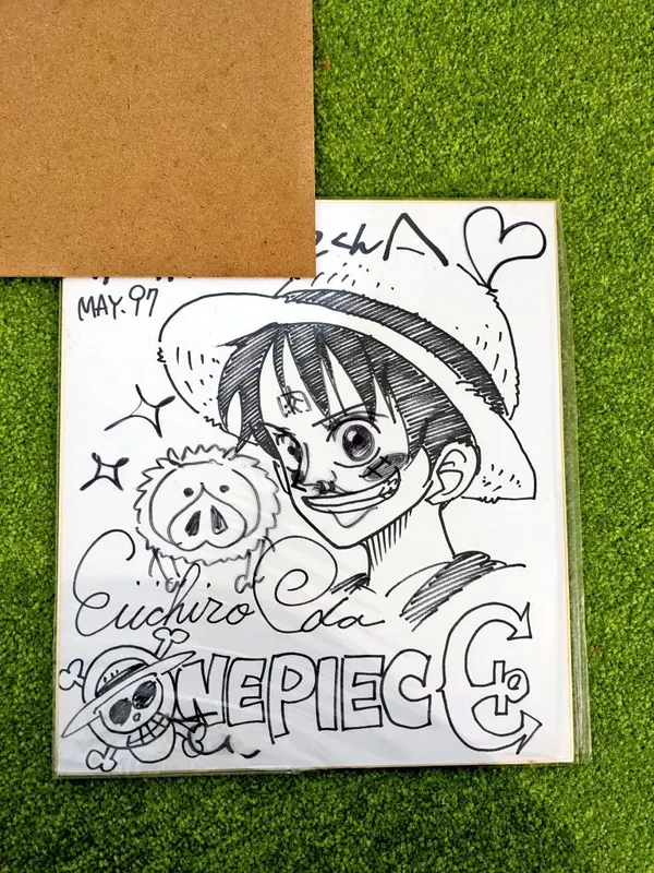 Educational authentic reference image (FGkq4W-WQAQdQbg). — educational authentic (REAL) shikishi reference associated with Eiichiro ODA