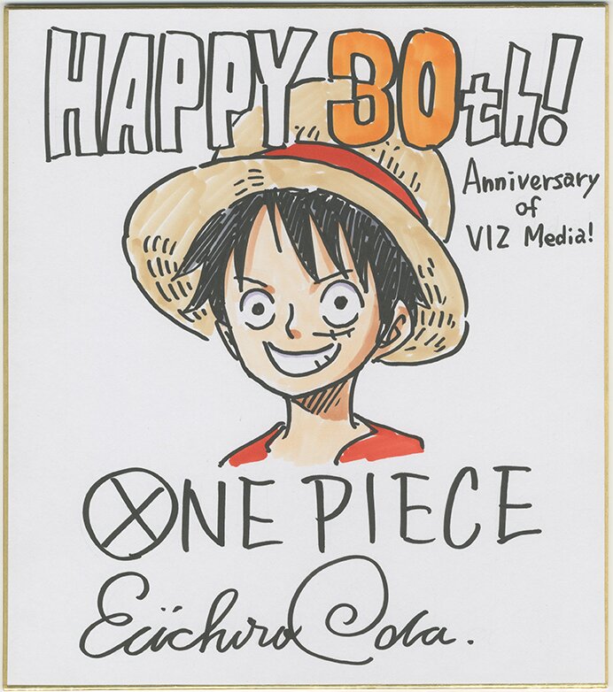 Educational authentic reference image (OnePiece). — educational authentic (REAL) shikishi reference associated with Eiichiro ODA