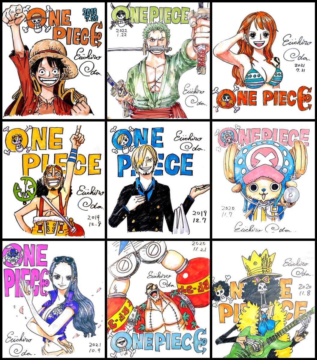 Educational authentic reference image (269422314_5025021284195566_6241775275155750607_n). — educational authentic (REAL) shikishi reference associated with Eiichiro ODA
