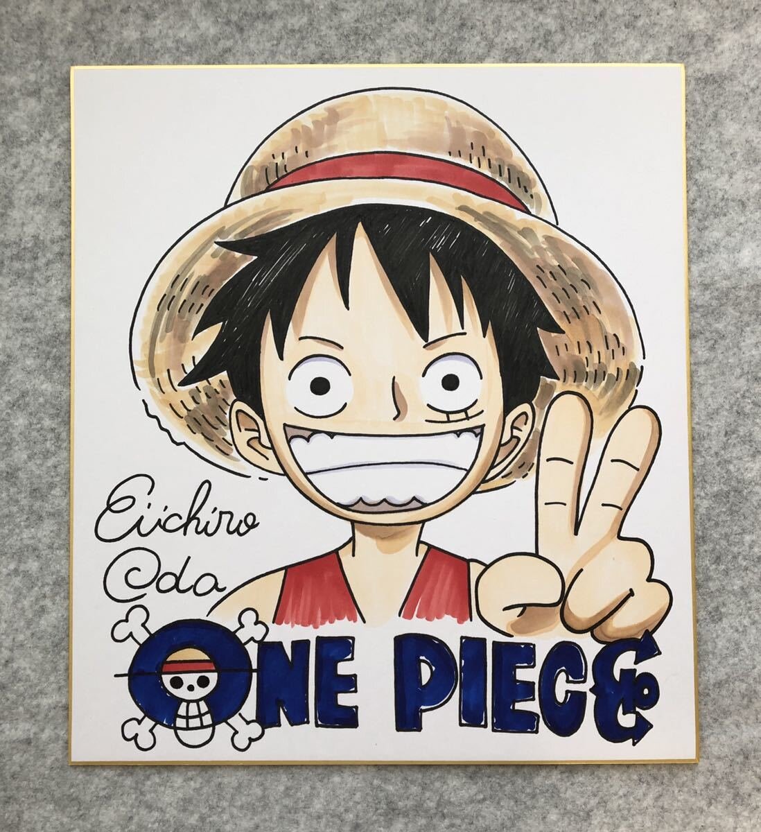 Educational counterfeit reference image (e1037033330.1). — educational counterfeit (FAKE) shikishi reference associated with Eiichiro ODA