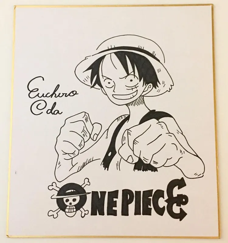 Educational counterfeit reference image (1_e19c11ddbcd63887516339a12a9287e7). — educational counterfeit (FAKE) shikishi reference associated with Eiichiro ODA