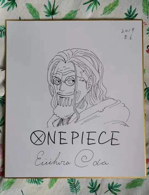Educational counterfeit reference image (H80fe5c88032349b79a1d627b1fdd7dc4c.jpg_640x640Q90.jpg_). — educational counterfeit (FAKE) shikishi reference associated with Eiichiro ODA