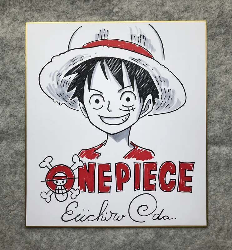 Educational counterfeit reference image (e1066397075.1). — educational counterfeit (FAKE) shikishi reference associated with Eiichiro ODA