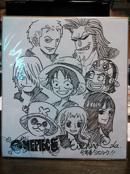 Educational counterfeit reference image (w125065824.1). — educational counterfeit (FAKE) shikishi reference associated with Eiichiro ODA