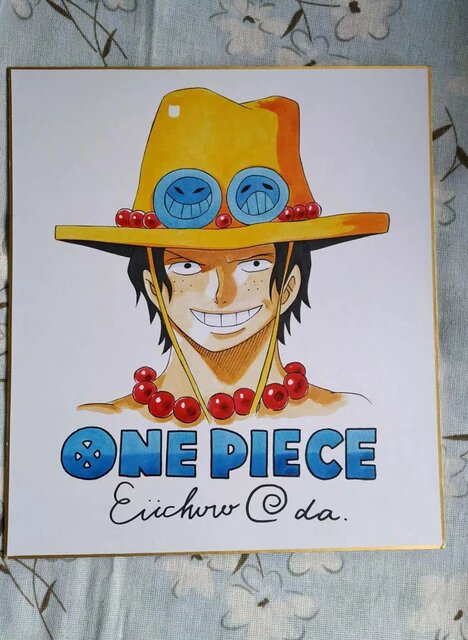 Educational counterfeit reference image (Hb88e6a794a3e4334bc2ad2471a27fca50.jpg_640x640Q90.jpg_). — educational counterfeit (FAKE) shikishi reference associated with Eiichiro ODA
