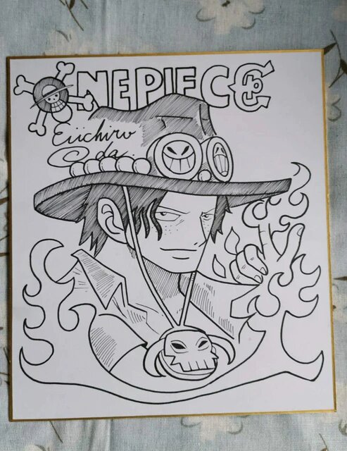 Educational counterfeit reference image (H1a026909d77d4acab613fe69c53ad715G.jpg_640x640Q90.jpg_). — educational counterfeit (FAKE) shikishi reference associated with Eiichiro ODA