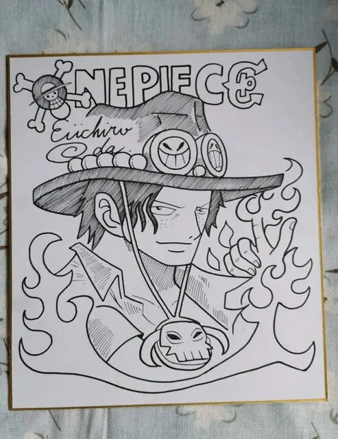Educational counterfeit reference image (H1a026909d77d4acab613fe69c53ad715G.jpg_640x640Q90.jpg_). — educational counterfeit (FAKE) shikishi reference associated with Eiichiro ODA