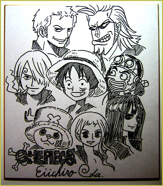 Educational counterfeit reference image (n127436976.1). — educational counterfeit (FAKE) shikishi reference associated with Eiichiro ODA