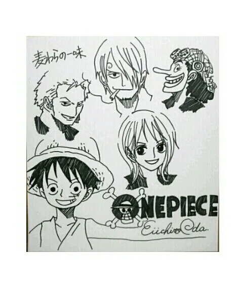 Educational counterfeit reference image (k163883820.1). — educational counterfeit (FAKE) shikishi reference associated with Eiichiro ODA