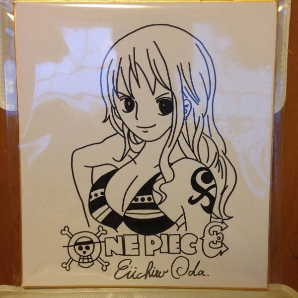 Educational counterfeit reference image (d162380205.1). — educational counterfeit (FAKE) shikishi reference associated with Eiichiro ODA