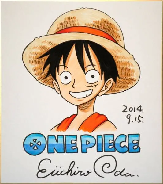 Educational counterfeit reference image (l343319929.1). — educational counterfeit (FAKE) shikishi reference associated with Eiichiro ODA