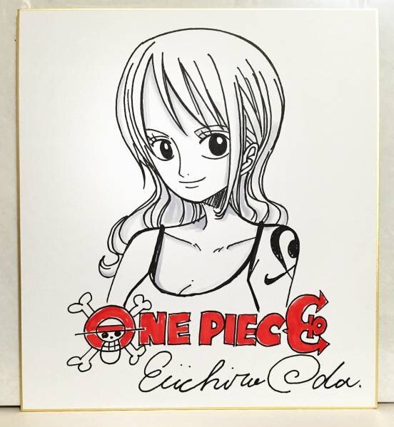 Educational counterfeit reference image (f185546683.1). — educational counterfeit (FAKE) shikishi reference associated with Eiichiro ODA